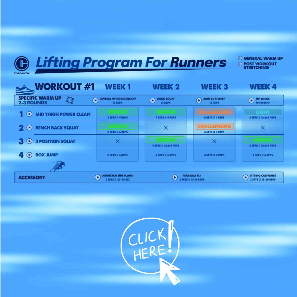 Lifting program for runners from Oleksiy Torokhtiy