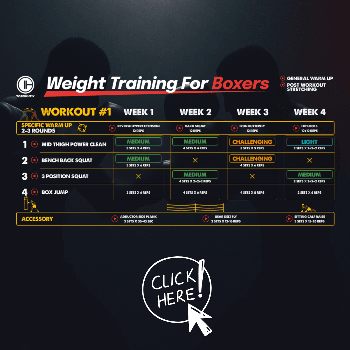 Week 1 training for boxers template
